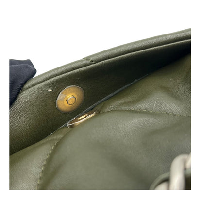C19 Shoulder Bag Small Green in Lambskin, Mixed hardware