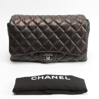 CHANEL Maxi 3 Accordion Flap Black Bag OUTLET FINAL SALE
