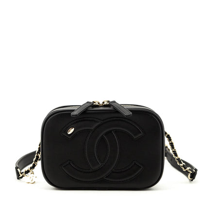 Chanel Black Lambskin CC Mania Waist Bag