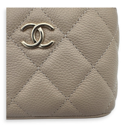 CC Vanity Bag Beige in Caviar Leather, Gold hardware