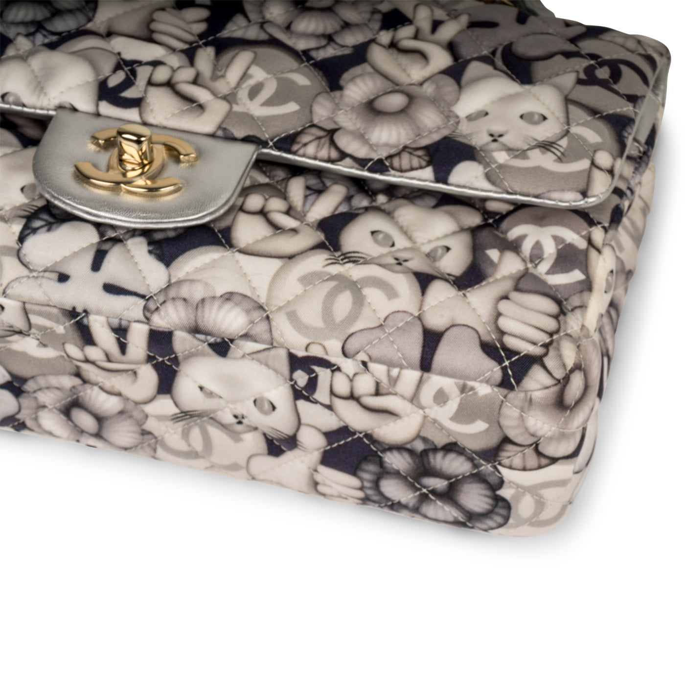 Classic Flap Bag - Medium - Cat/Peace Emoticon