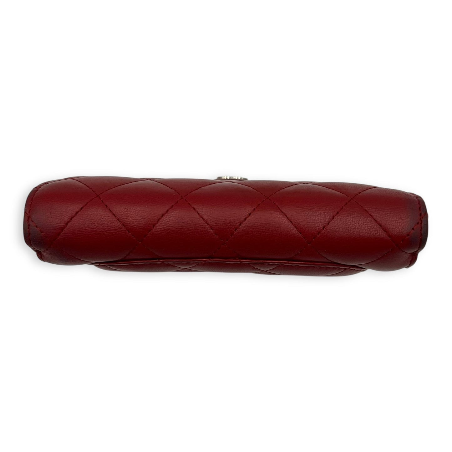 Classic Wallet Red in Lambskin, Silver hardware