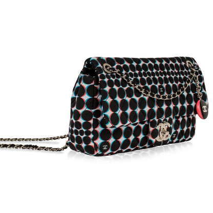 Polka-Dot Nylon Flap Bag