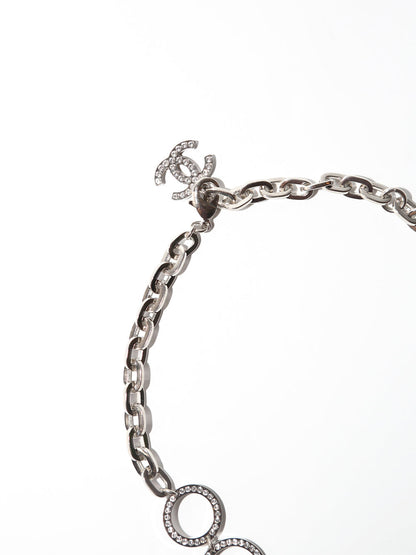 Strass CC Silver Collar Necklace