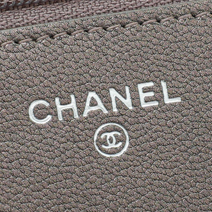 Chanel Dark Bronze CC Classic Wallet On Chain