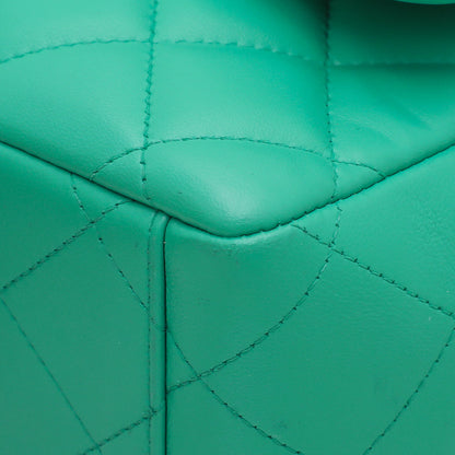 Chanel Green CC Classic Double Flap Maxi Bag