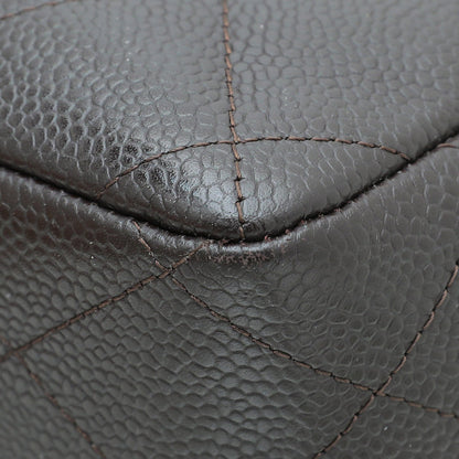 Chanel Chocolate CC Classic Single Flap Jumbo Bag
