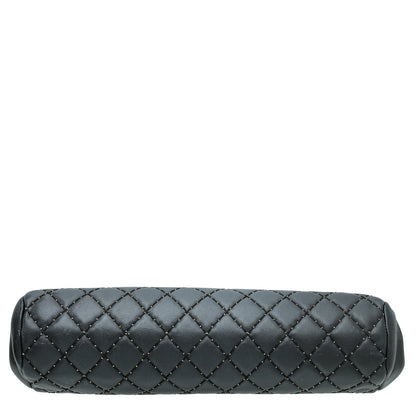 Chanel Black CC Quilted Timeless Clutch