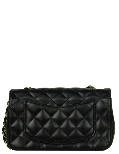 Chanel Black Valentine Charms Mini Rectangular Flap