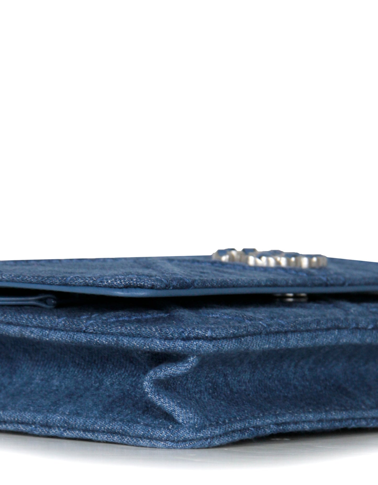Chanel 2022 Denim Quilted 19 WOC Crossbody Bag