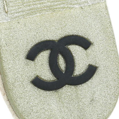Chanel Metallic Gold CC Flat Espadrille 38.5