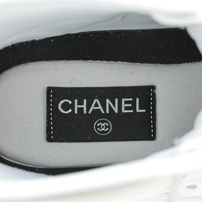 Chanel Light Grey CC Suede Ankle Sneaker 39.5