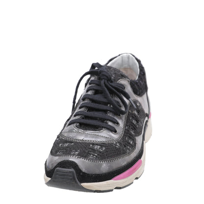 Chanel Black Tweed Runway Sneakers 37