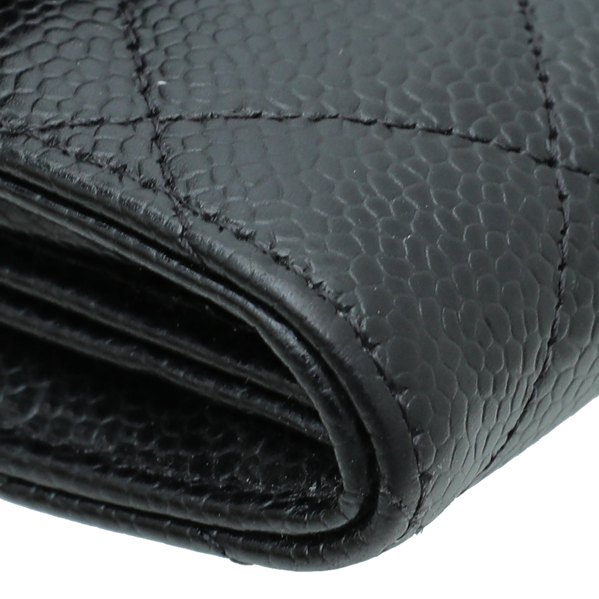 Chanel Black L-Gusset Flap Wallet