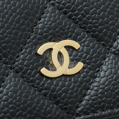 Chanel Black L-Gusset Flap Wallet