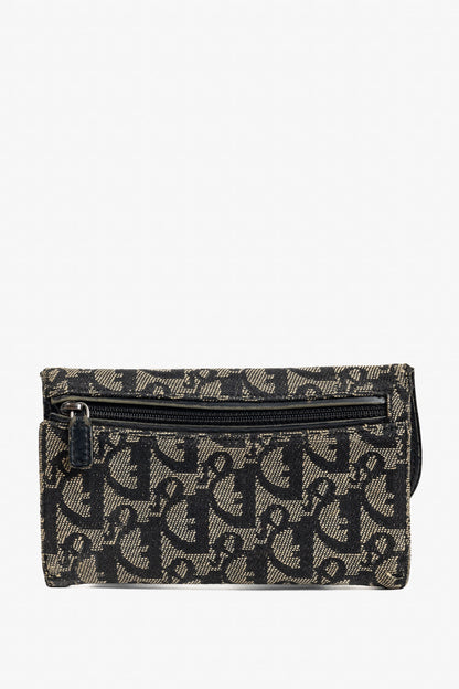 Christian Dior Saddle Noir Logo-Monogram Canvas Wallet