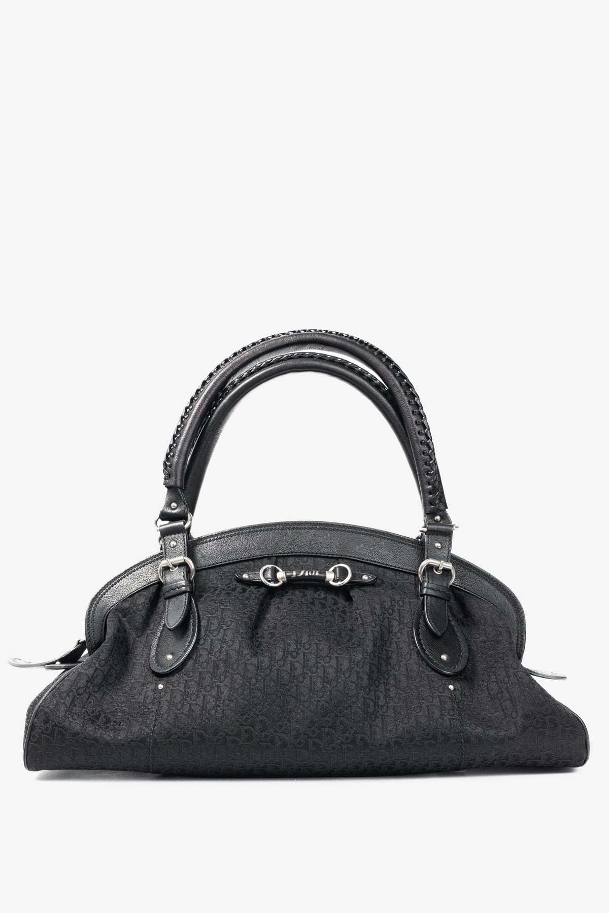 Christian Dior My Dior Black Logo-Jacquard Frame Bag