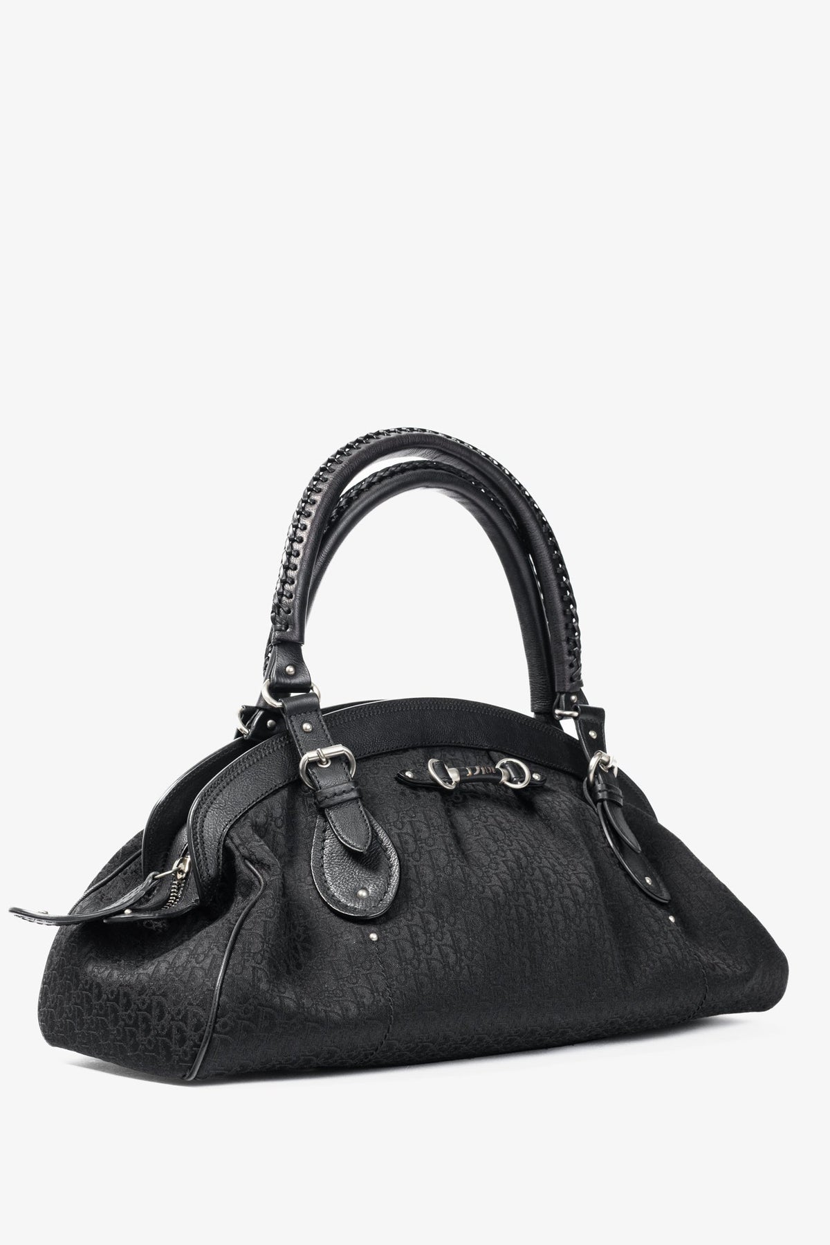 Christian Dior My Dior Black Logo-Jacquard Frame Bag