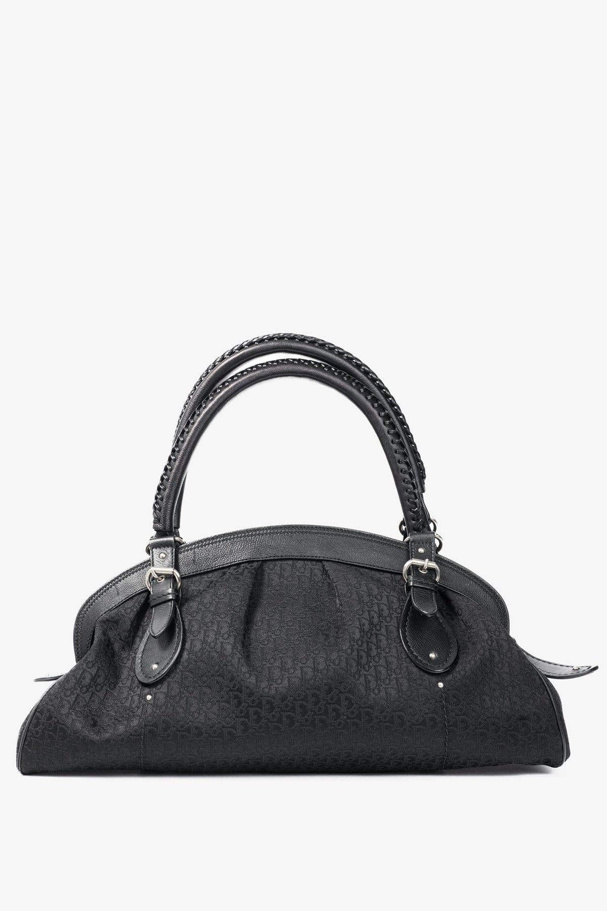 Christian Dior My Dior Black Logo-Jacquard Frame Bag