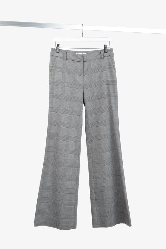 Christian Dior Grey Plaid Flared Trousers