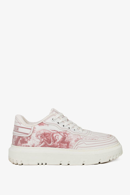 Dior Addict Framboise Toile de Jouy Neoprene Low-Top Sneakers