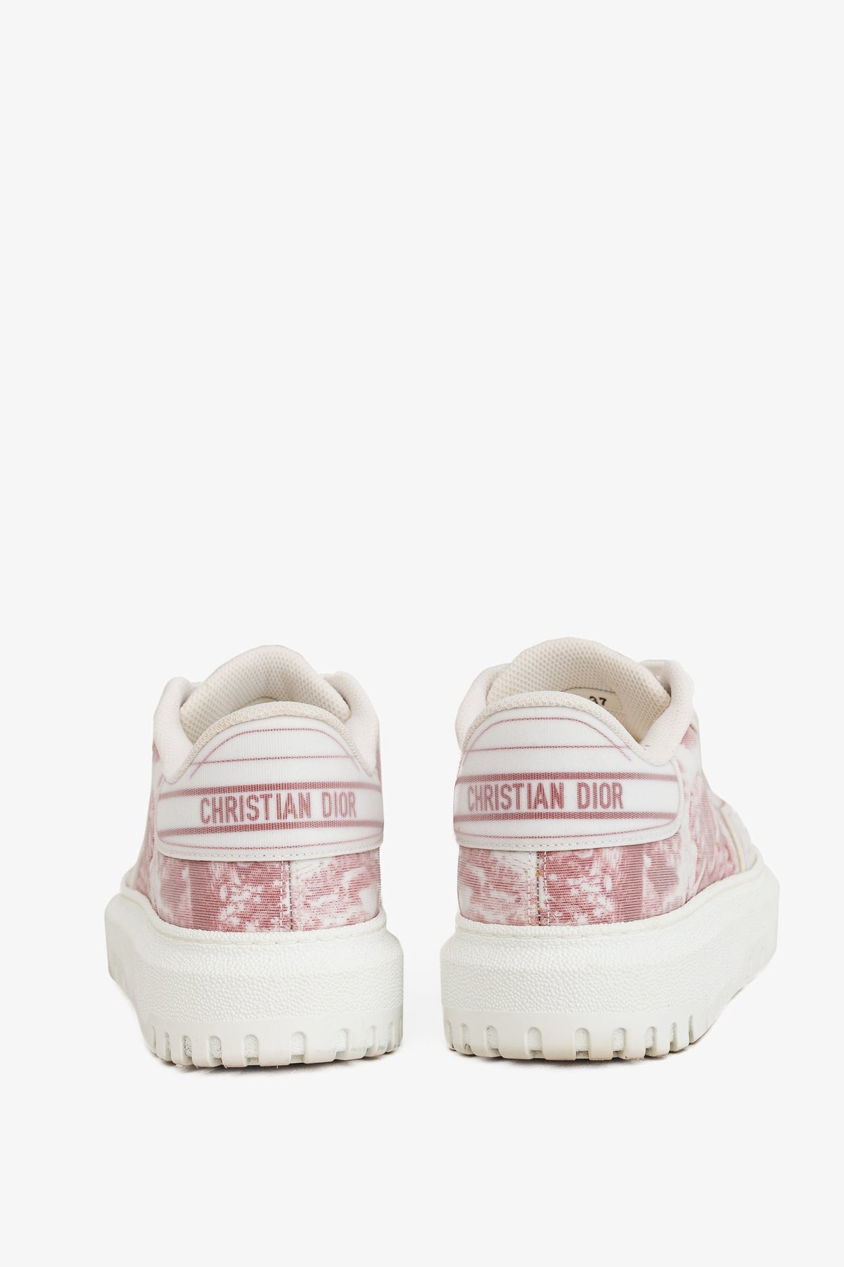 Dior Addict Framboise Toile de Jouy Neoprene Low-Top Sneakers
