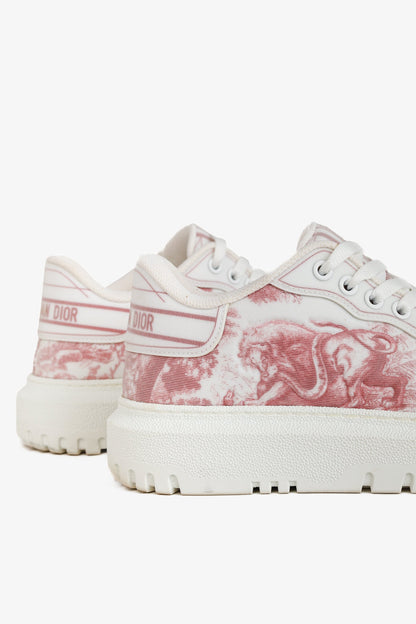 Dior Addict Framboise Toile de Jouy Neoprene Low-Top Sneakers