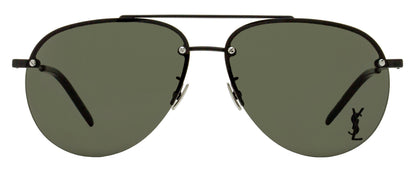 Saint Laurent Pilot Sunglasses Classic 11/F M 001 Black 61mm YSL