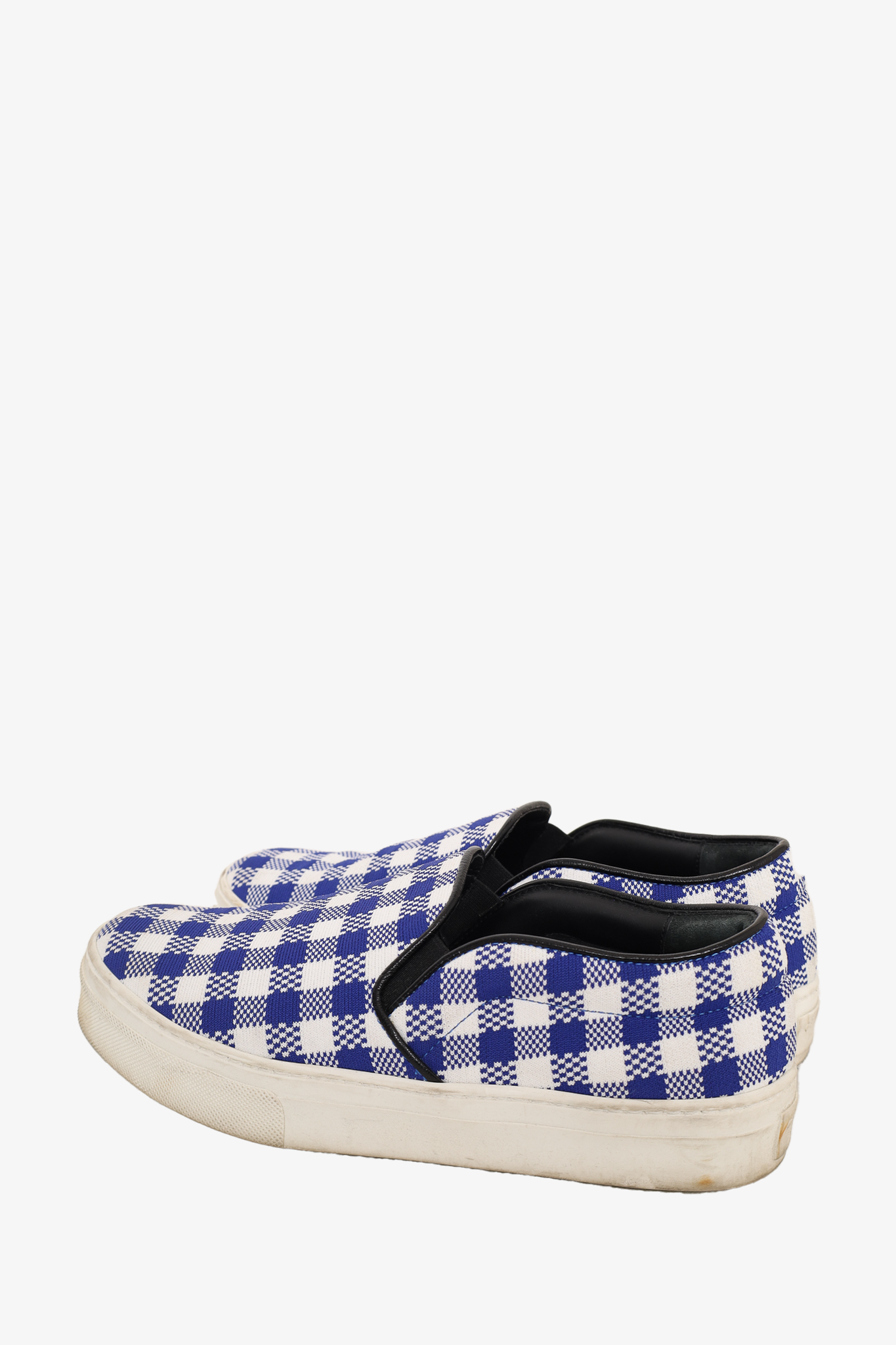 Celine Blue/White Plaid Slip-on Sneaker Size 37