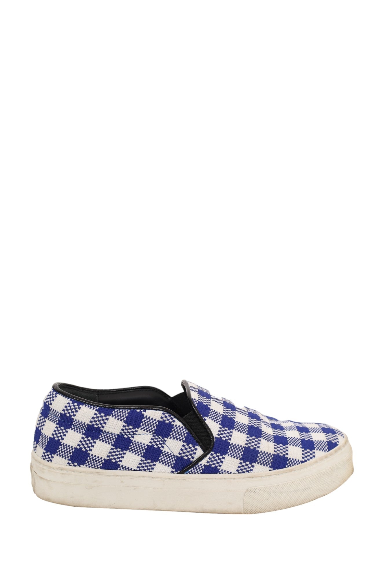Celine Blue/White Plaid Slip-on Sneaker Size 37
