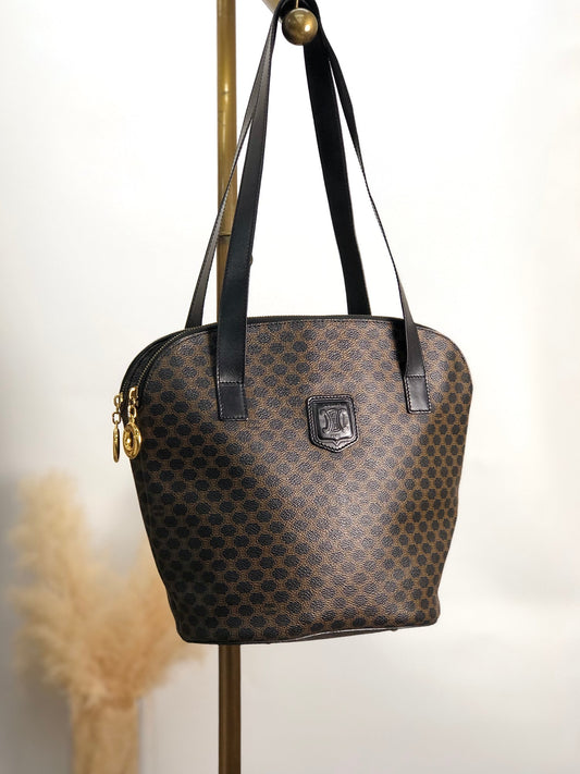 CELINE  Shoulder bag Totebag Black Vintage brgwj3