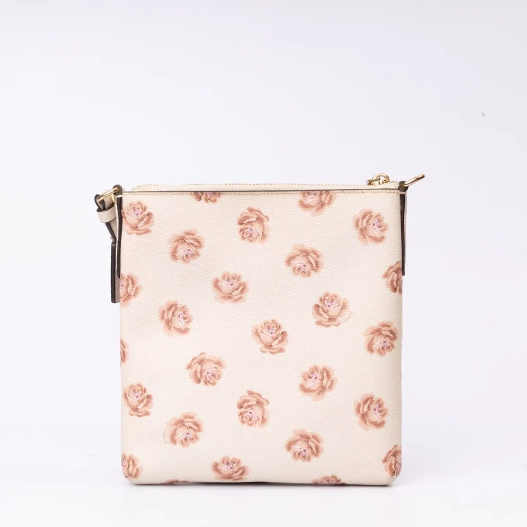 Coach Kitt Messenger Crossbody With Rose Print