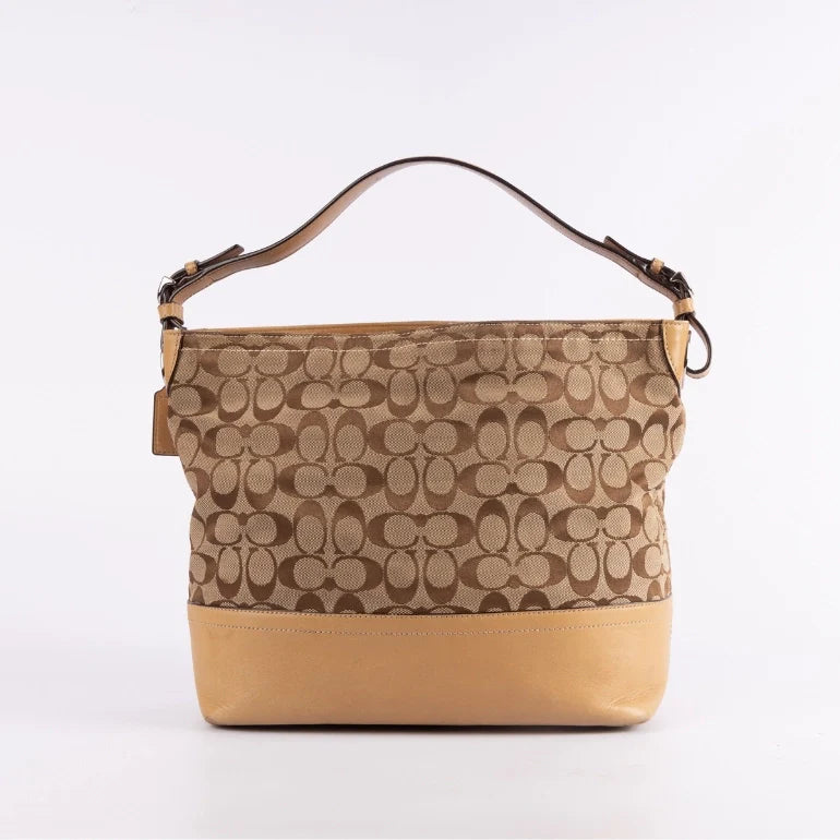 Coach Signature Canvas and Leather Shoulder Bag