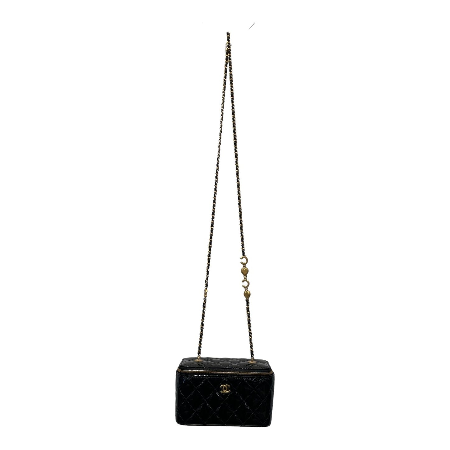 Chanel Cross Body Bag Leather BLK