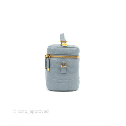 Christian Dior Small Diortravel Vanity Case Cloud Blue Lambskin Cannage