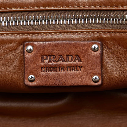 Prada Frame Leather Tote Tote Bag