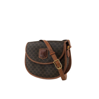 CELINE  Round Shoulder bag Brown Vintage nugdn8