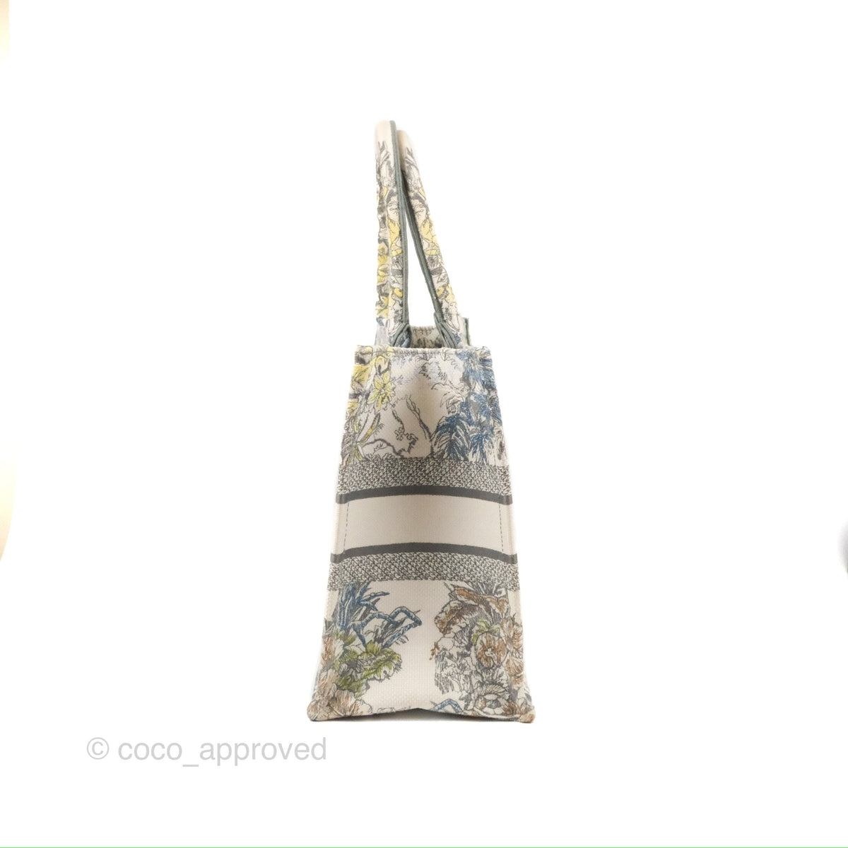 Christian Dior Medium(Old Small) Book Tote White Multicolor Rêve d'Infini Embroidery