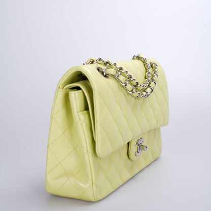 Chanel Medium Timeless Flap Bag In Pastel Butter Yellow Color With Silver Hardware