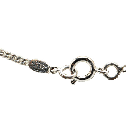 Silver Chanel Silver Plated CC Pendant Necklace