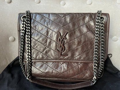 Yves Saint Laurent (YSL) Brown Medium Niki Chain Bag