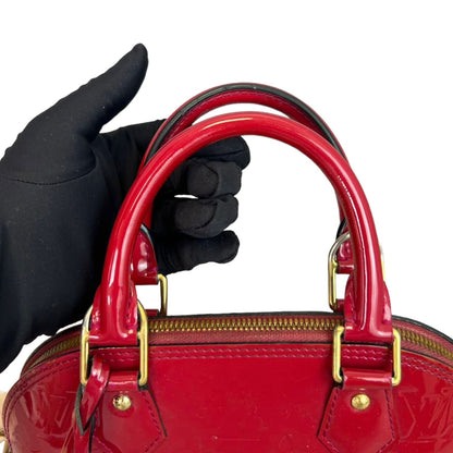 Louis-Vuitton Alma BB Vernis Leather Pink GHW