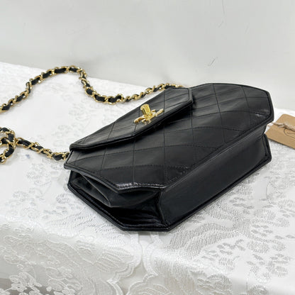 Chanel vintage octagonal quilted chain bag