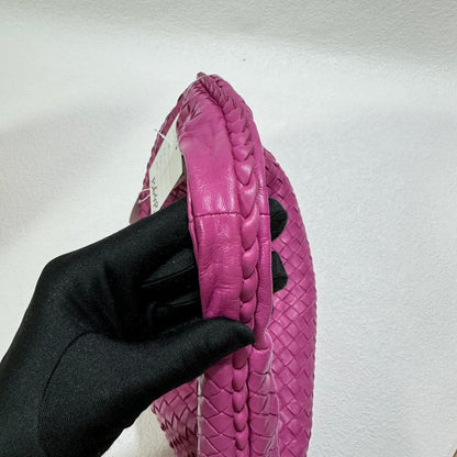 Bottega Veneta Veneta Hobo Medium Deep Fuchsia Pink Intrecciato Leather Bag 40cm