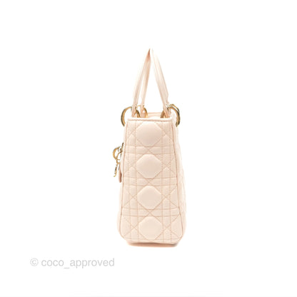 Christian Dior My ABCDior Lady Dior Baby Pink Cannage Lambskin Gold Hardware