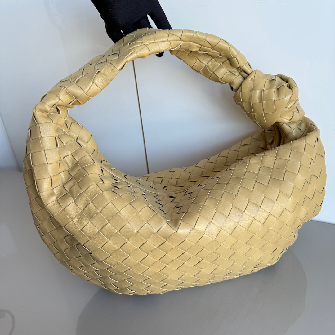 Bottega Veneta Jodie Small Lambskin Leather Beige Oats 36cm