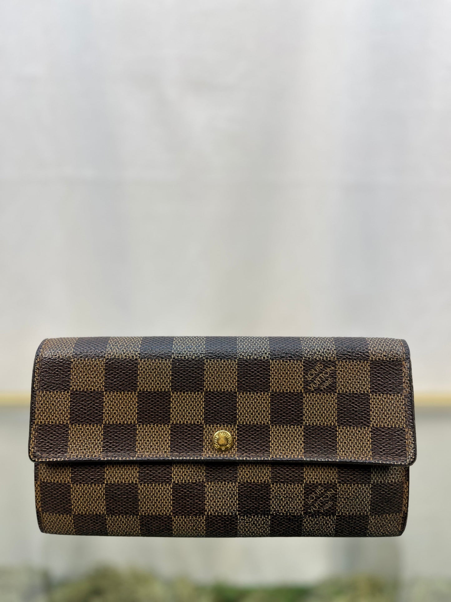 LOUIS VUITTON Damier Ebene Vintage Sarah Wallet
