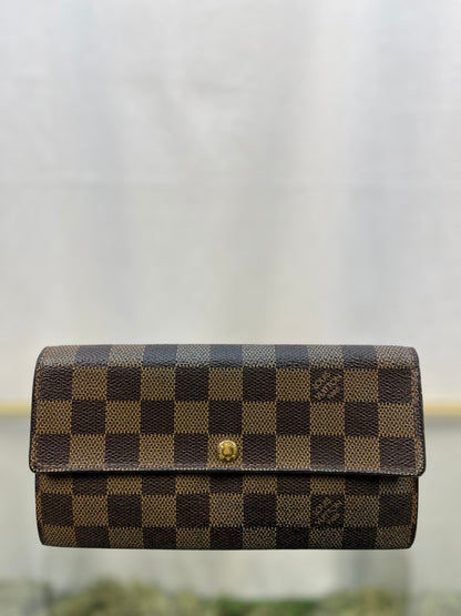 LOUIS VUITTON Damier Ebene Vintage Sarah Wallet