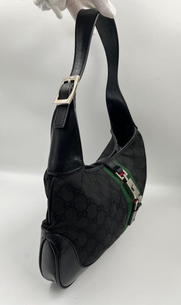 Vintage Gucci Jackie Bag - Black Canvas