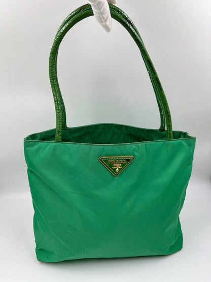 Prada Nylon Green Tote